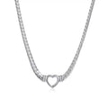 Collier " Heart" argent💖